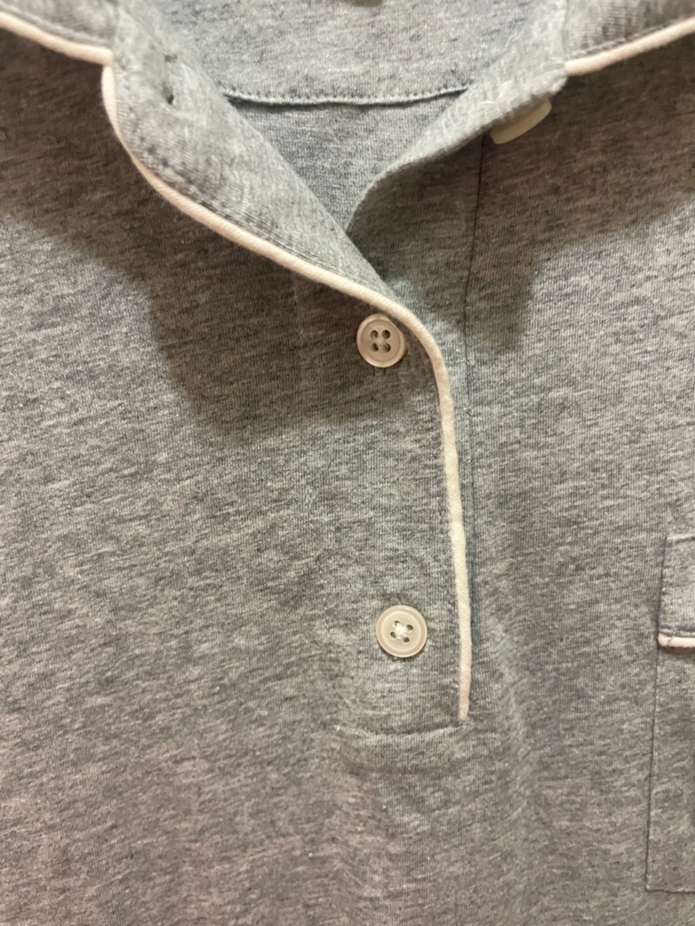 SZ XL NWT! Ralph Lauren Heather Gray Polo Night Short with White Trim - Picture 5 of 6